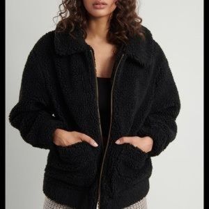 Garage black teddy Sherpa jacket
